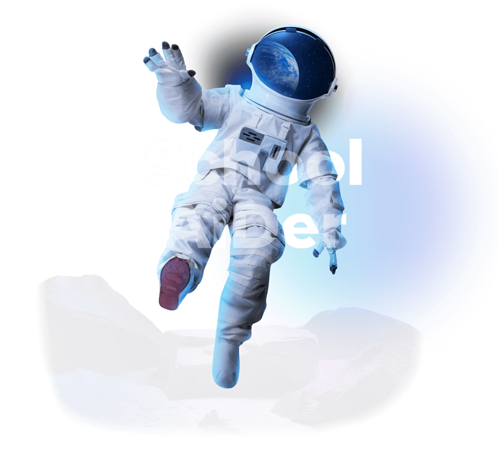 School AiDer. 우주복을 입은 사람.